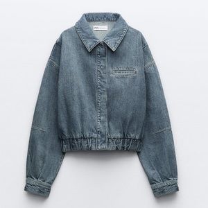 NWT ZARA Denim Bomber Jacket, size M